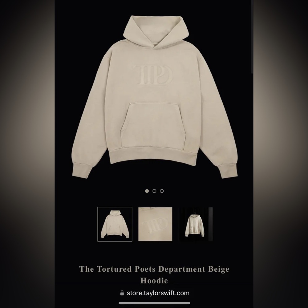 *OFFICIAL MERCH* ttpd embossed hoodie 🪶